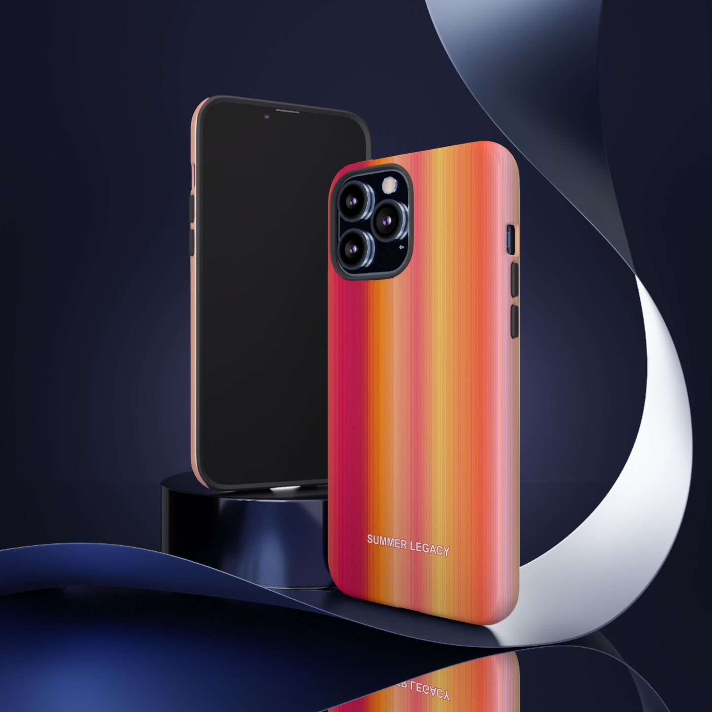 Amber Glow Ombre Stripe iPhone Case