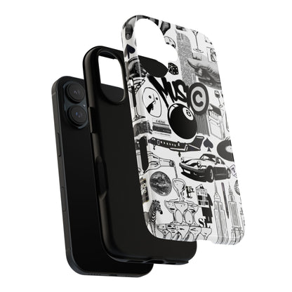Black and White iPhone Case