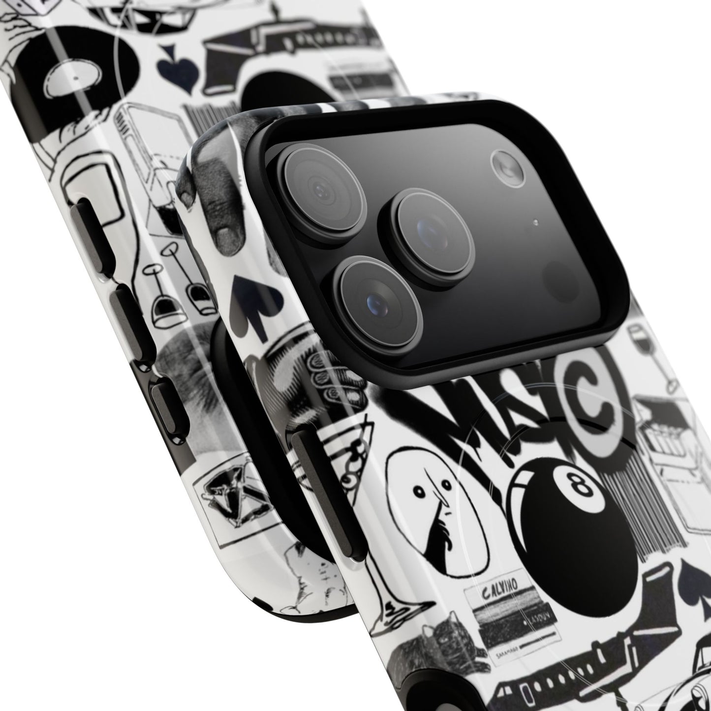 Black and White MagSafe Case