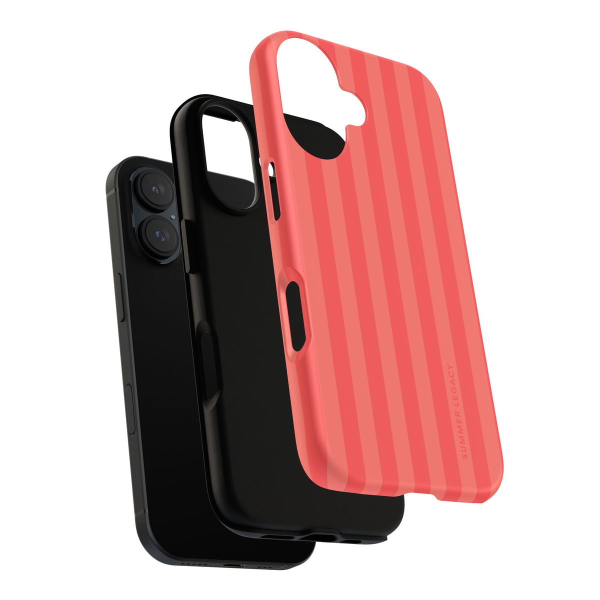 Coral Stripe iPhone Case