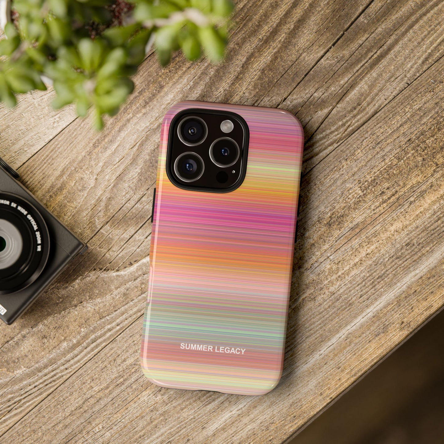 Champagne Ombre Stripe iPhone Case