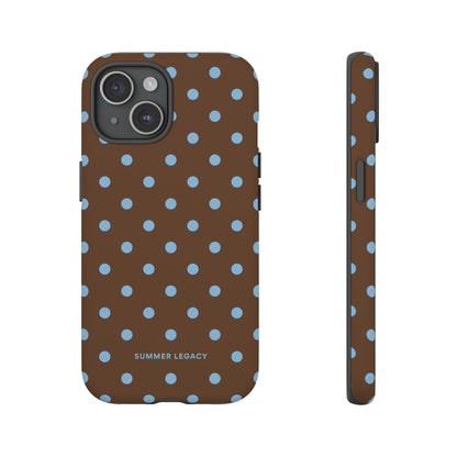 Mocha Polka Dot iPhone Case