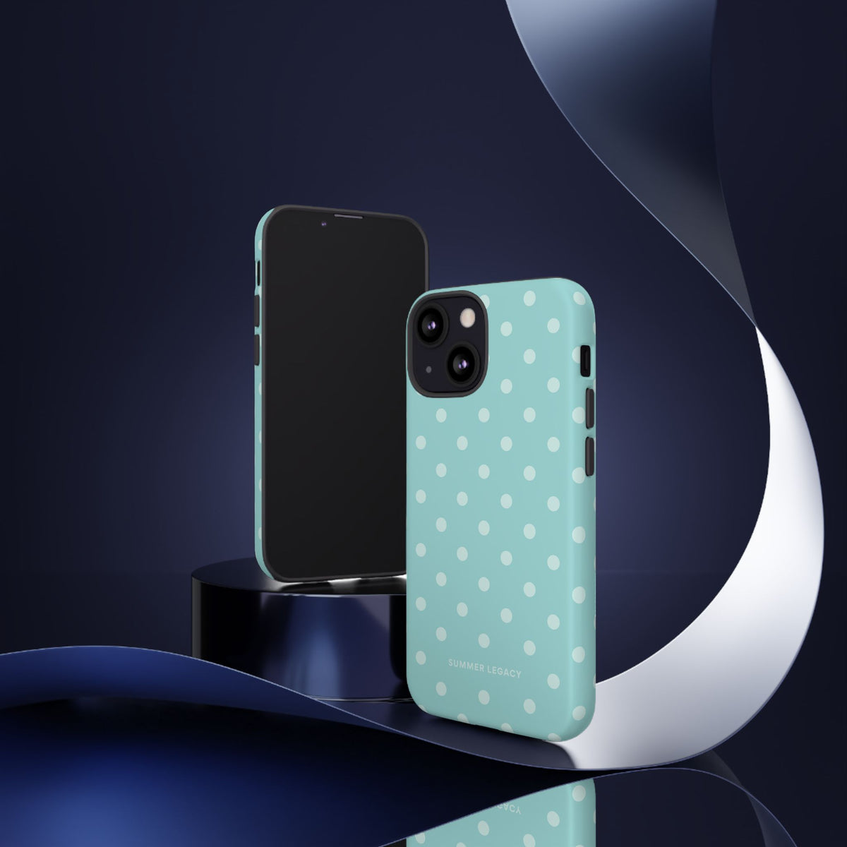 Teal Polka Dot iPhone Case
