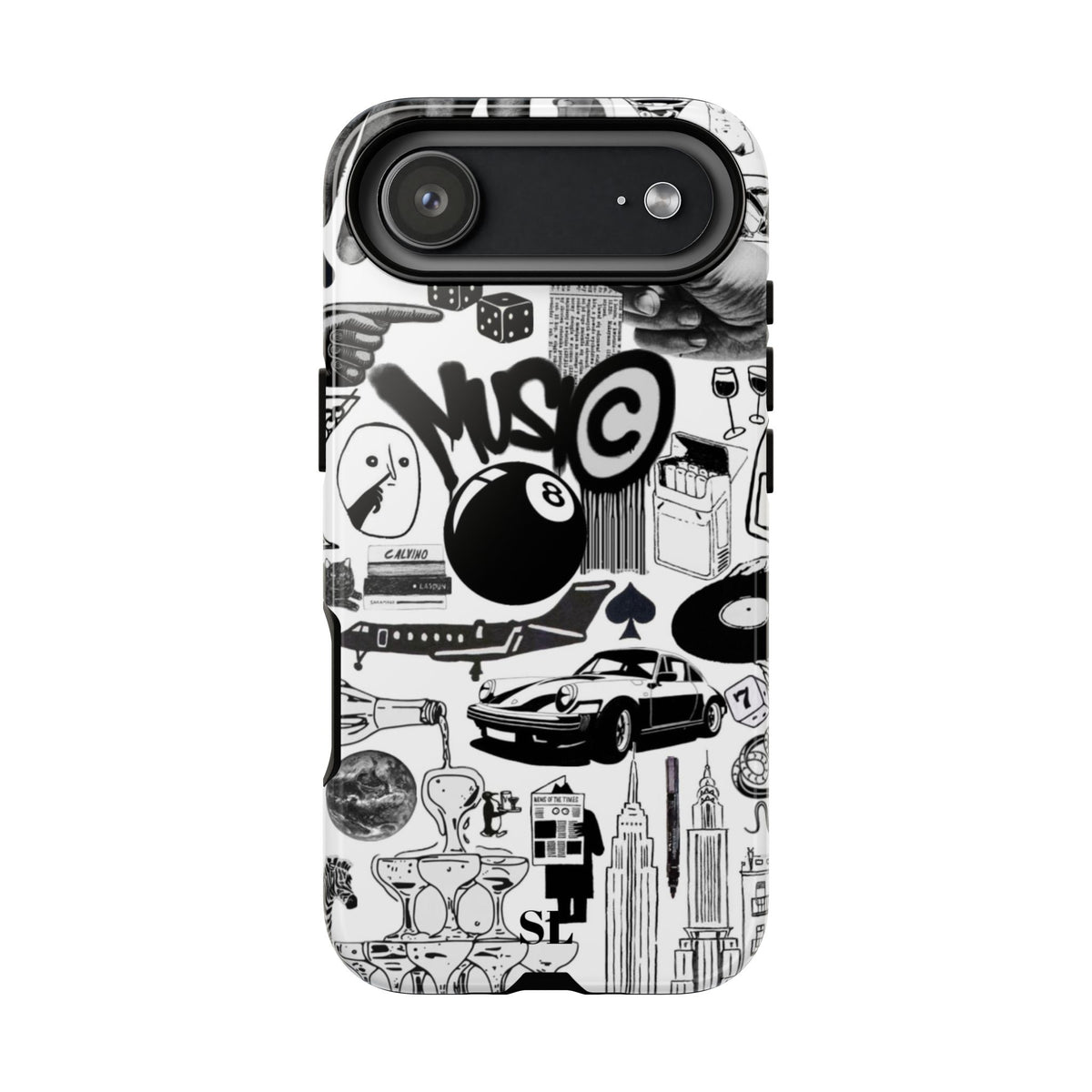 Black and White iPhone Case