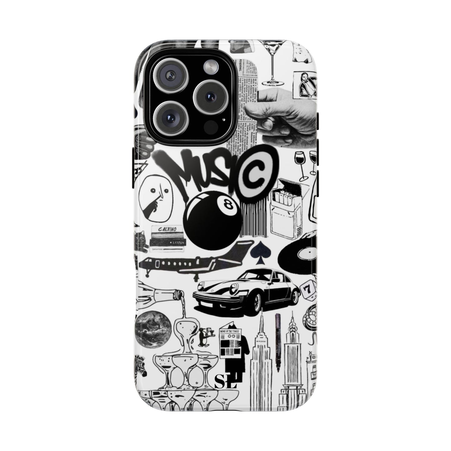 Black and White iPhone Case