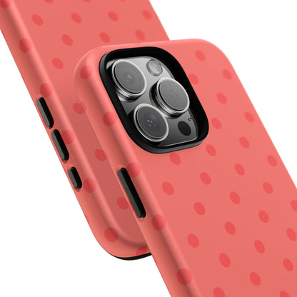 Coral Polka Dot iPhone Case