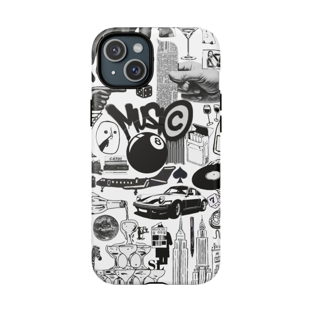 Black and White MagSafe Case