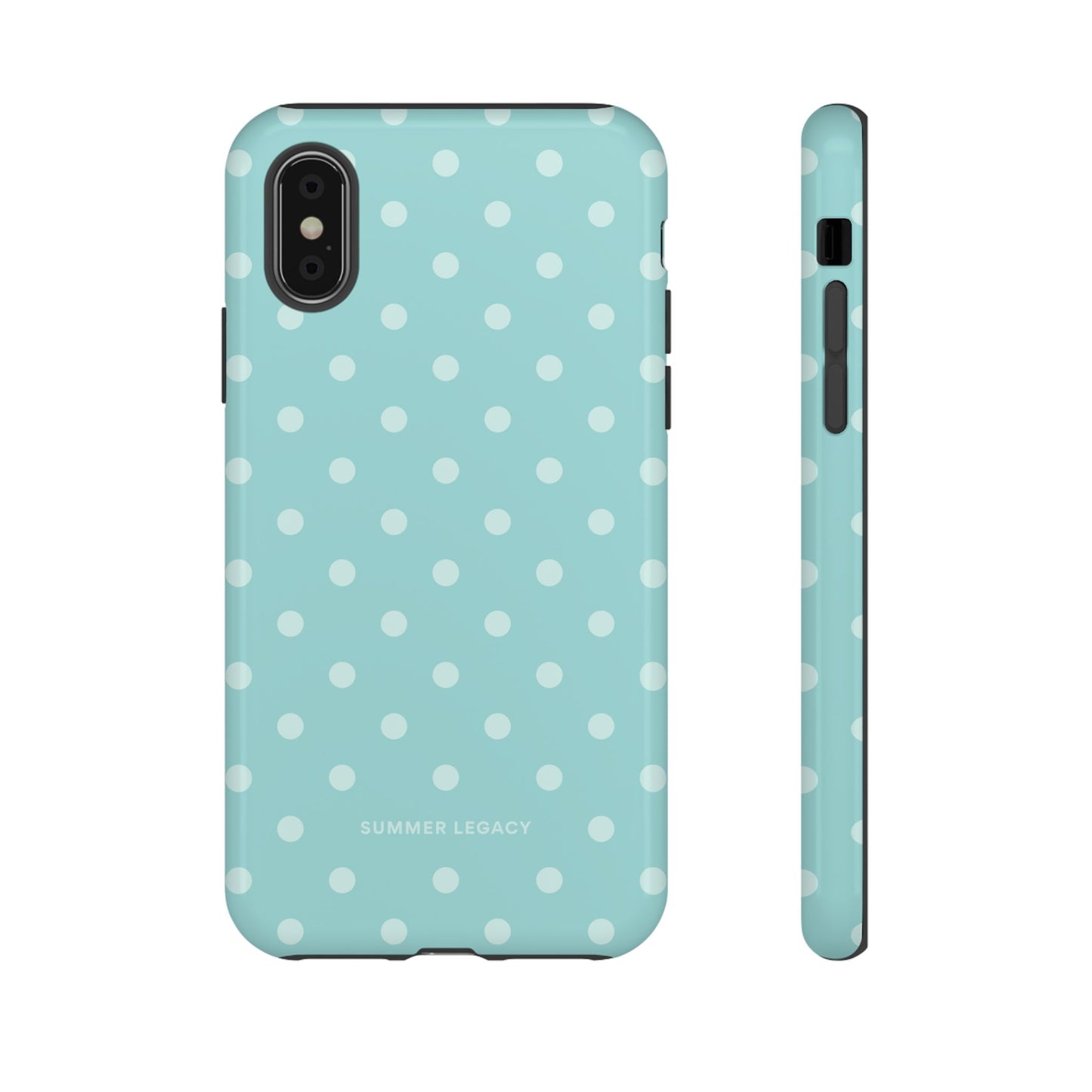 Teal Polka Dot iPhone Case