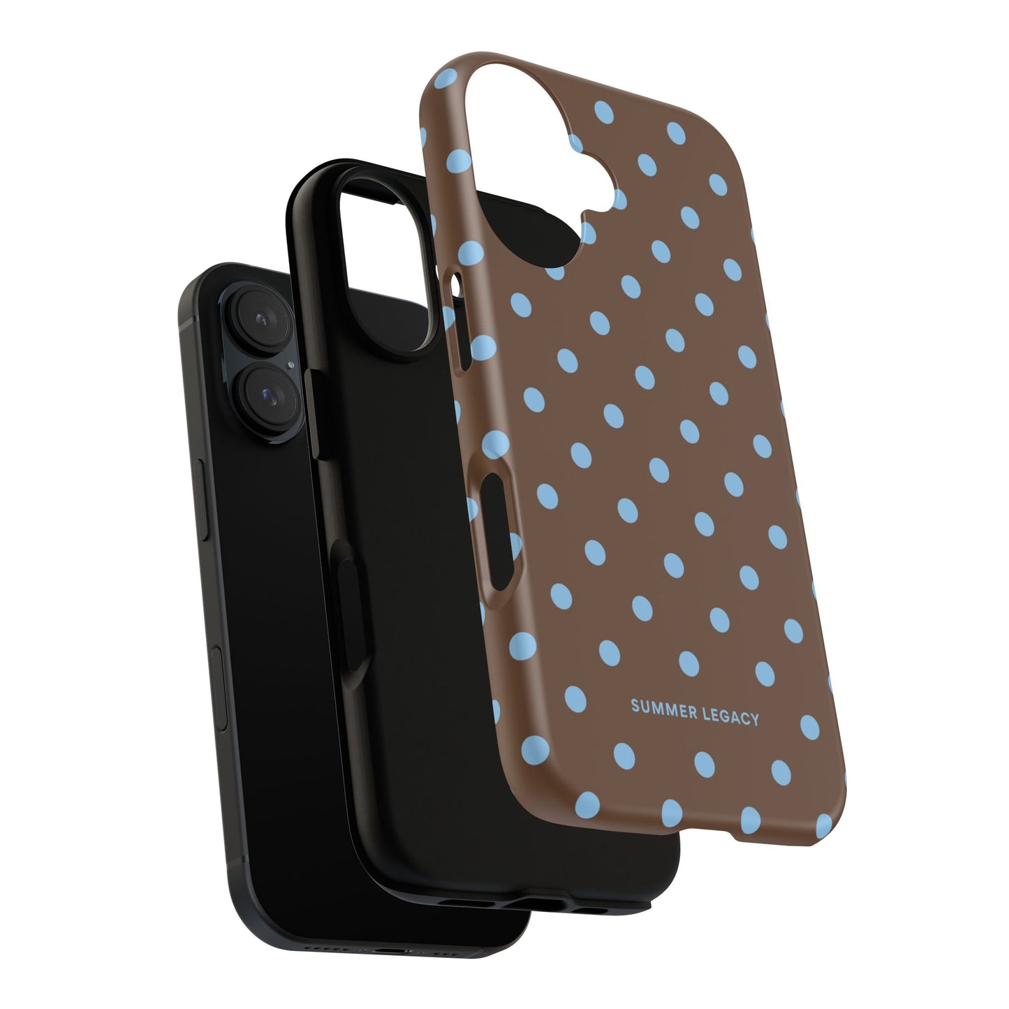 Mocha Polka Dot iPhone Case