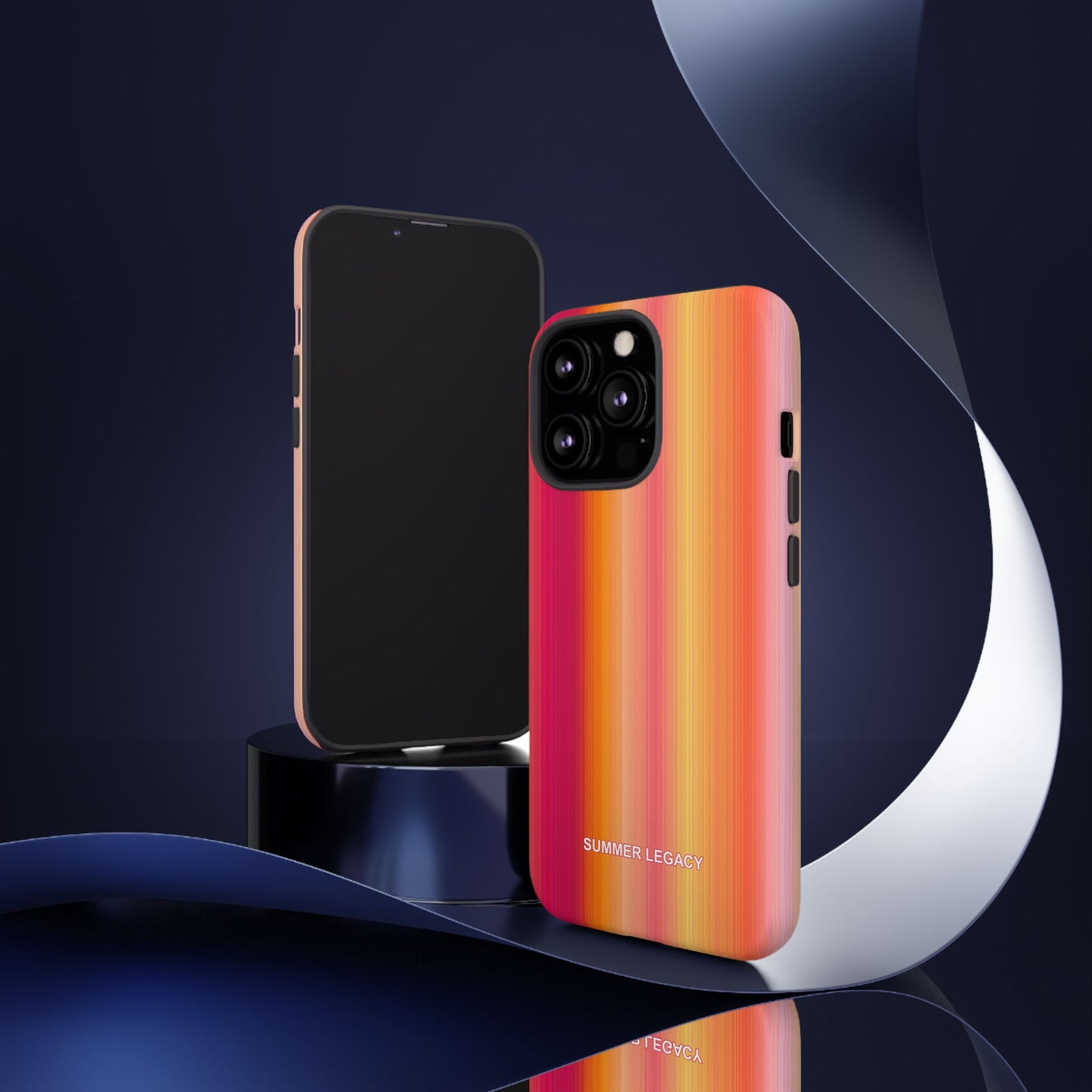 Amber Glow Ombre Stripe iPhone Case