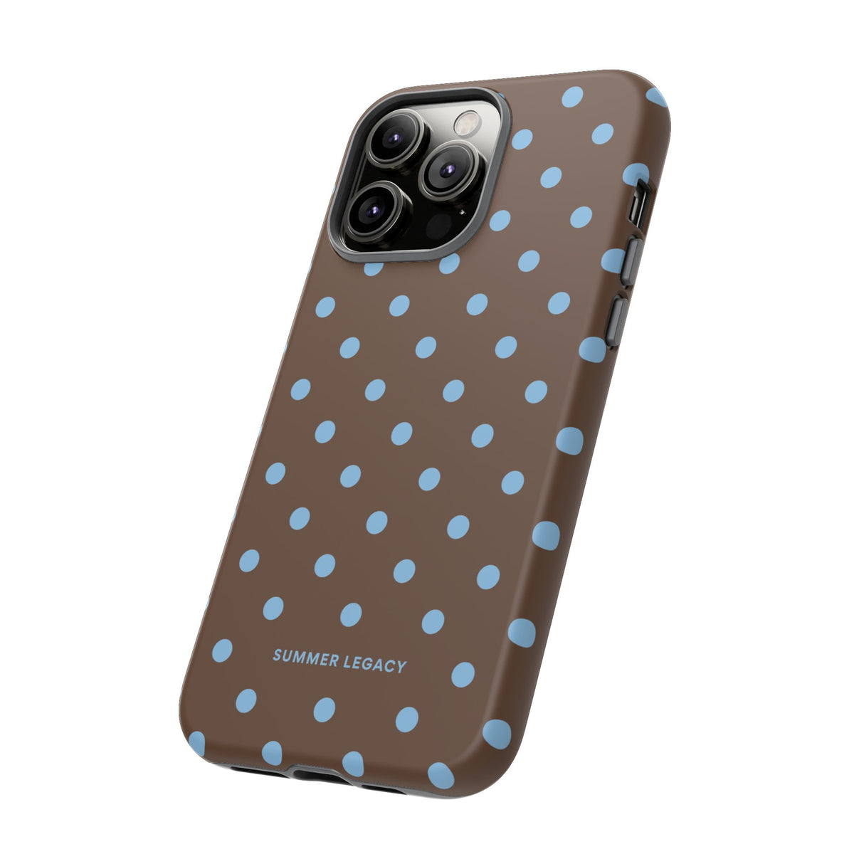 Mocha Polka Dot iPhone Case