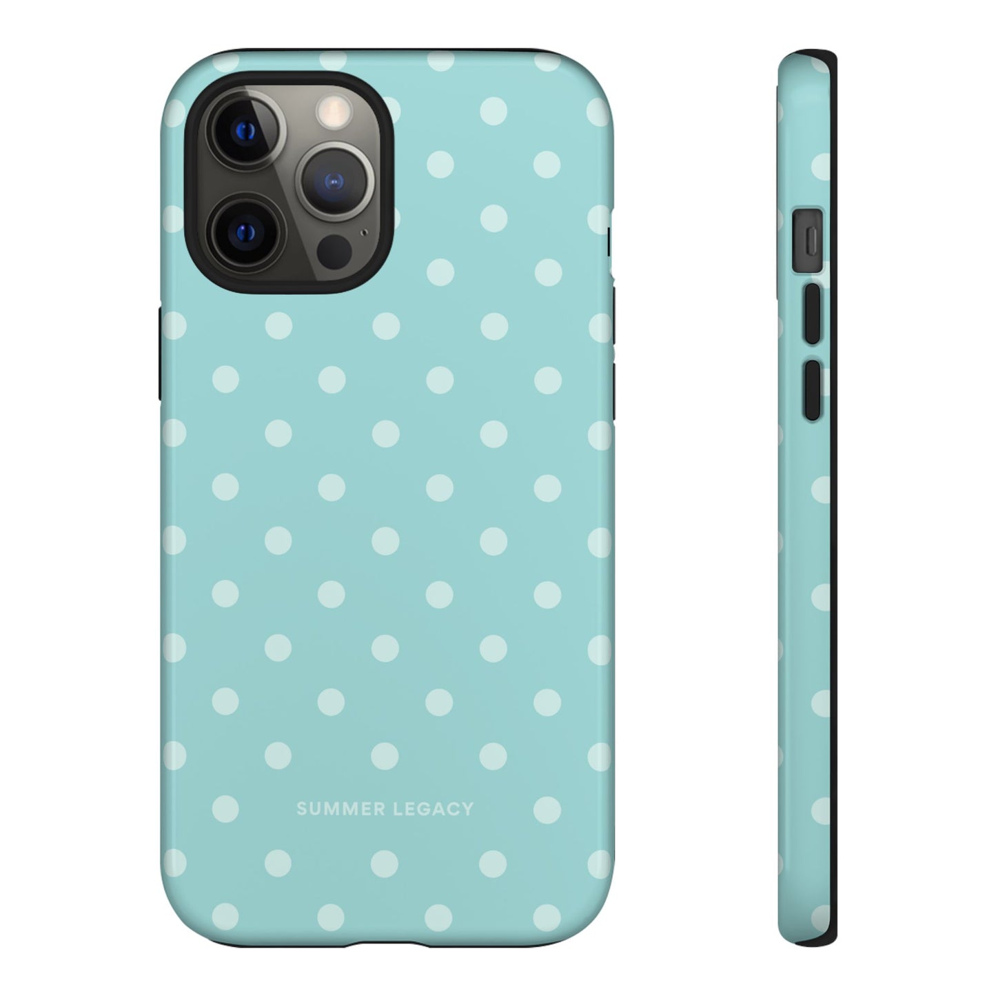 Teal Polka Dot iPhone Case