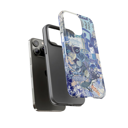 Blue Collage iPhone Case