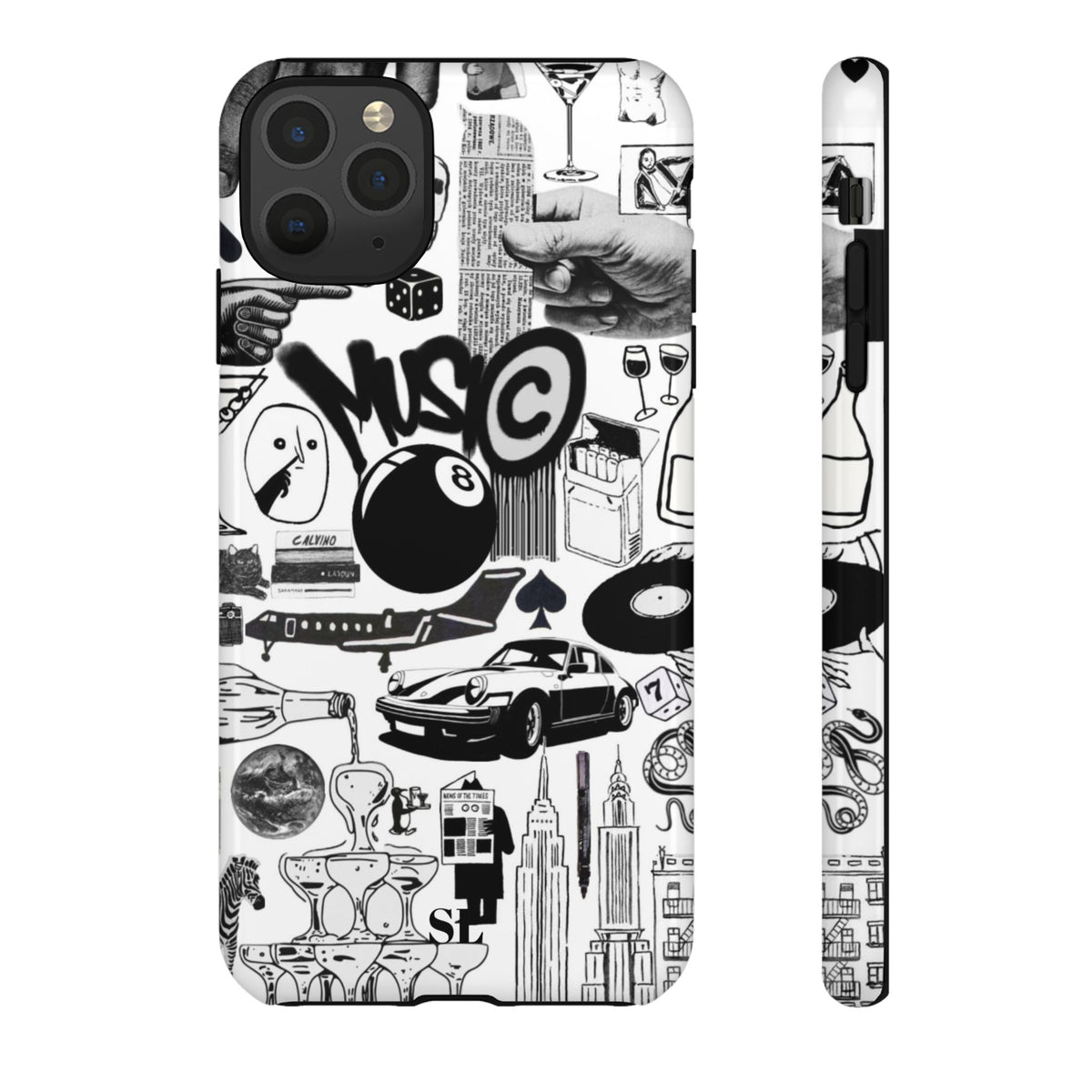Black and White iPhone Case