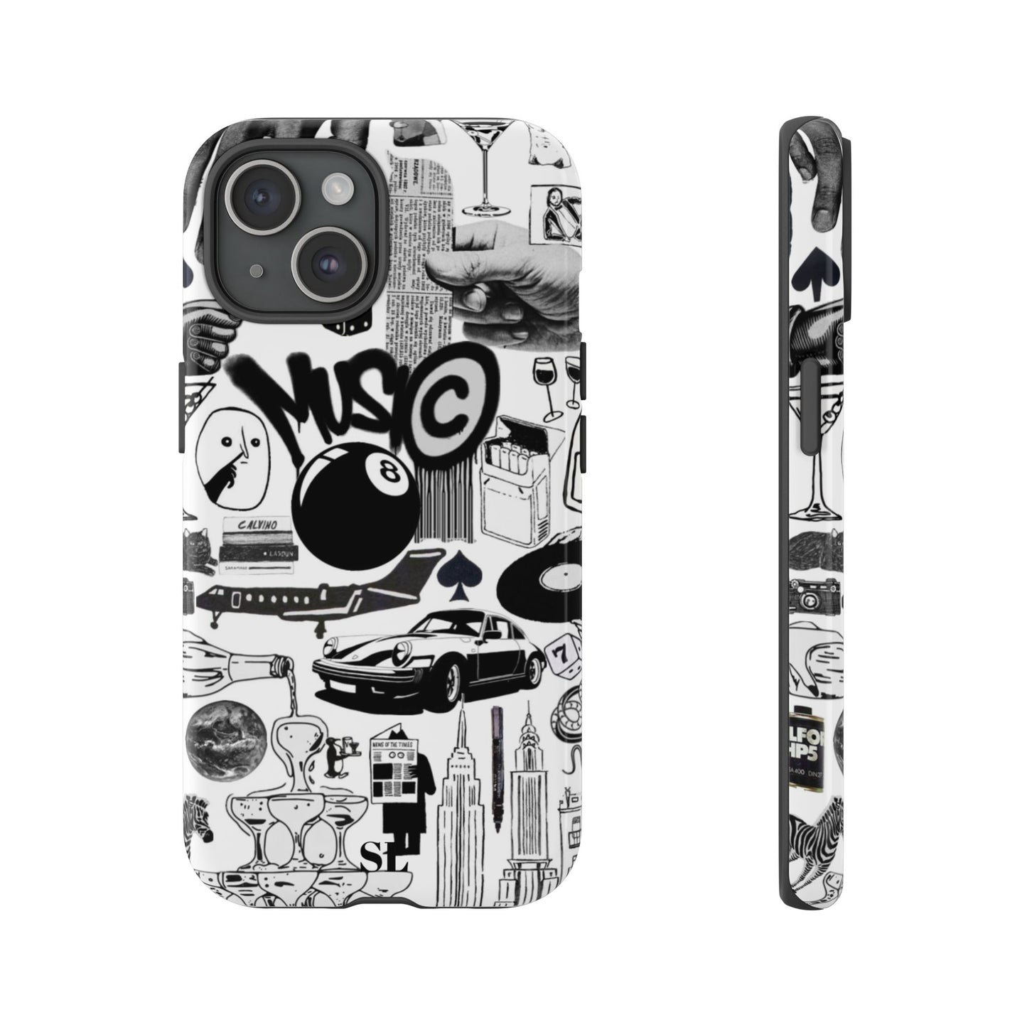 Black and White iPhone Case