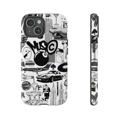 Black and White iPhone Case