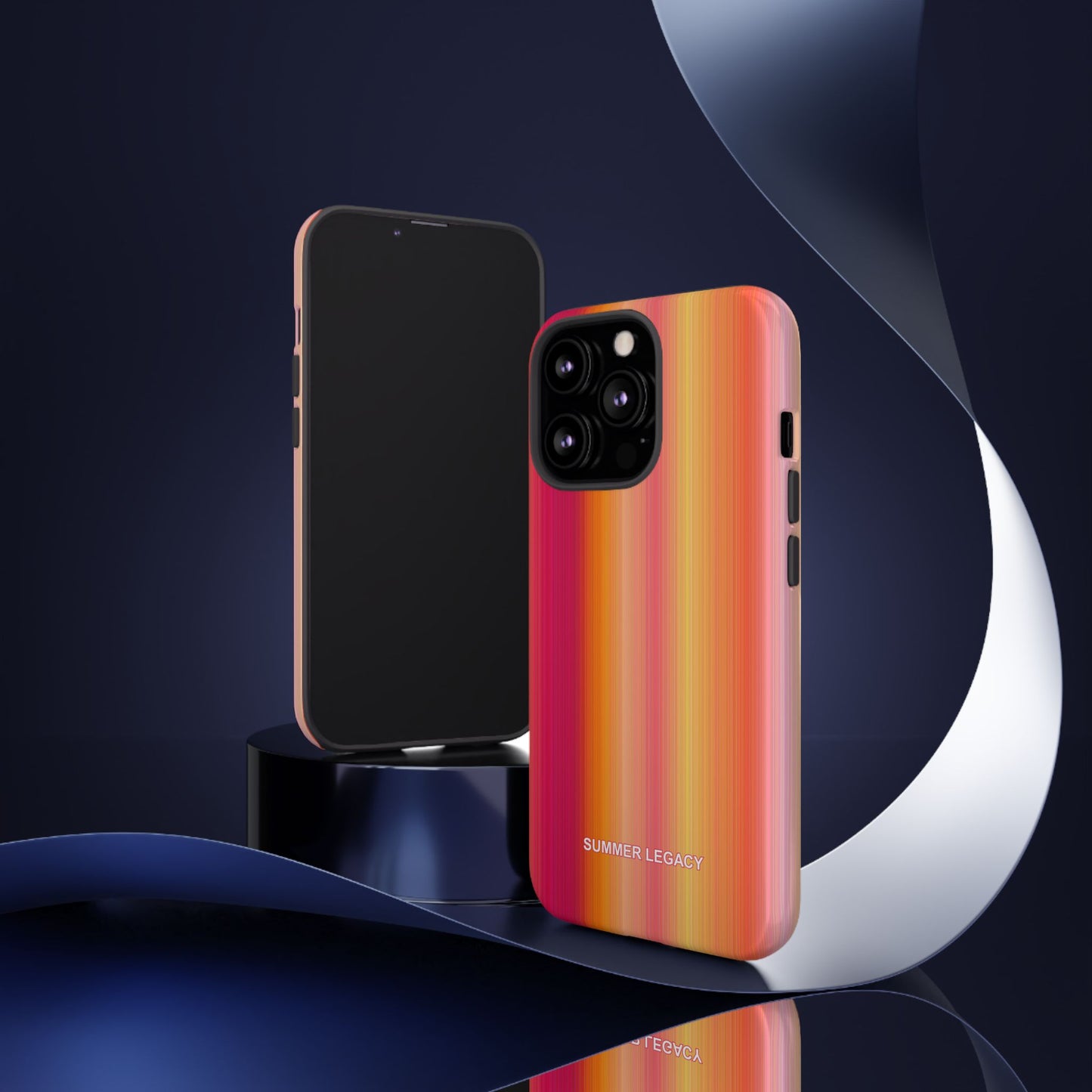Amber Glow Ombre Stripe iPhone Case