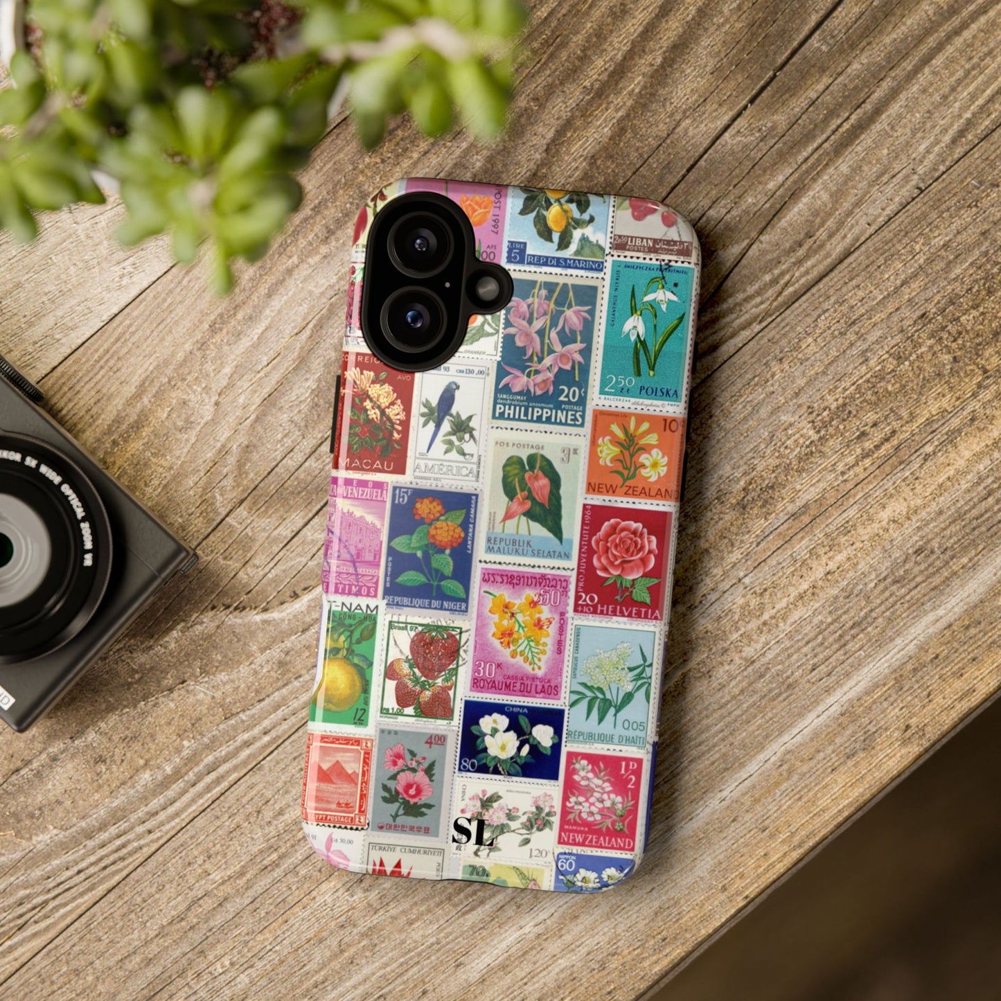 Postcard Stamps iPhone Case