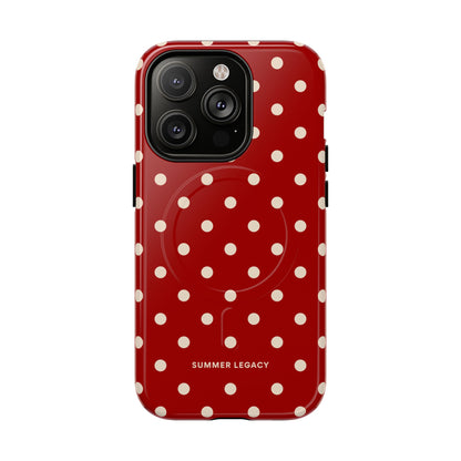 Crimson Polka Dot MagSafe Case