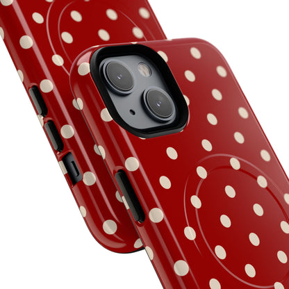 Crimson Polka Dot MagSafe Case