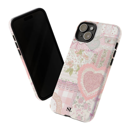 Blushing Floral Patchwork iPhone Case