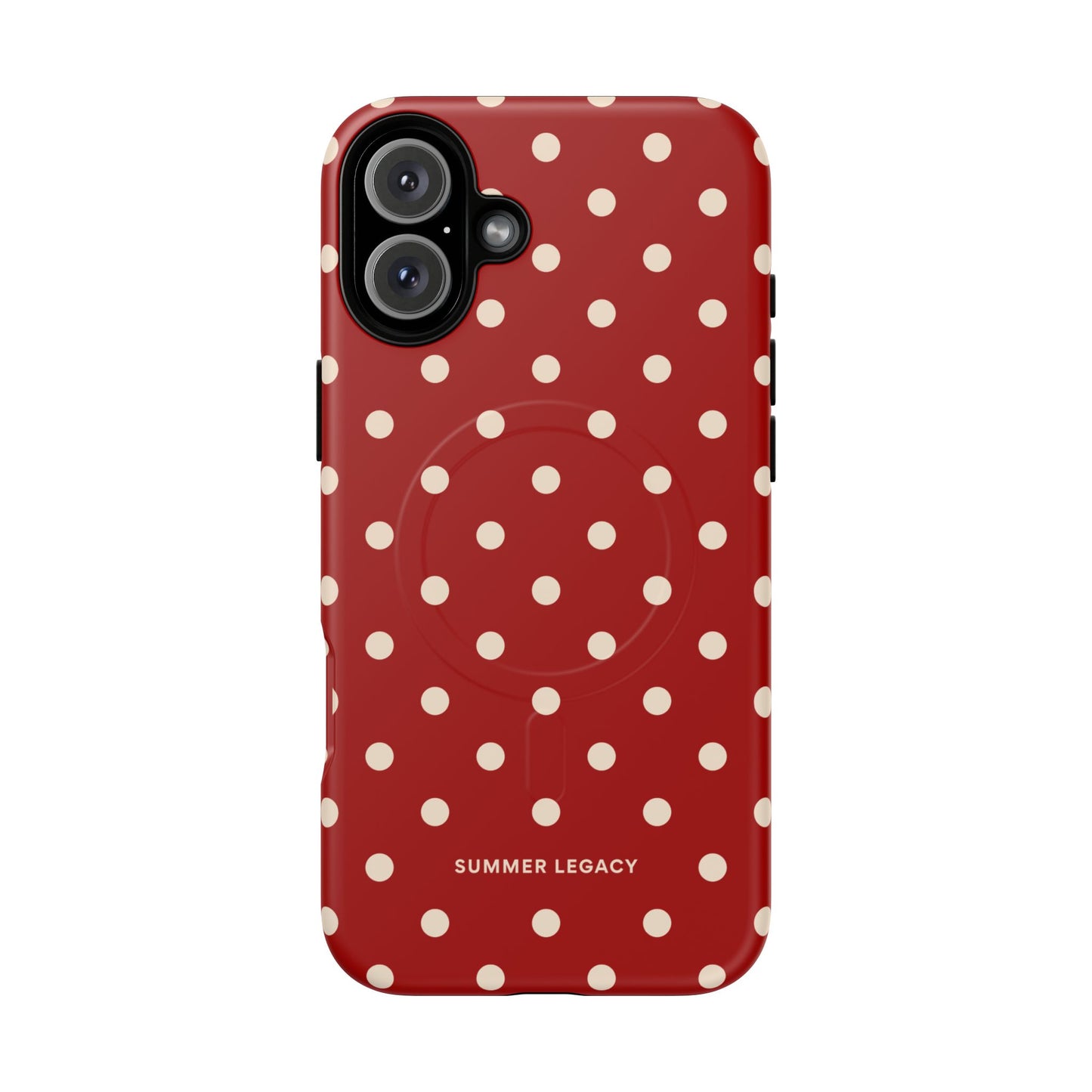 Crimson Polka Dot MagSafe Case