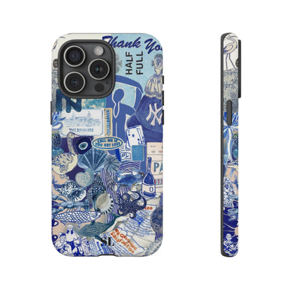 Blue Collage iPhone Case