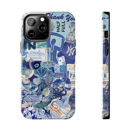 Blue Collage iPhone Case