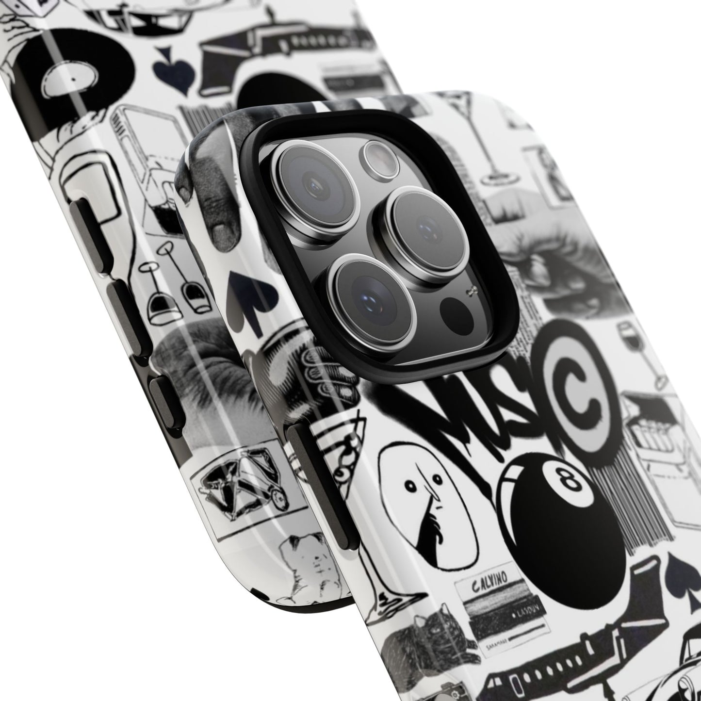 Black and White iPhone Case