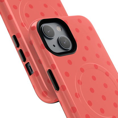 Coral Polka Dot MagSafe Case