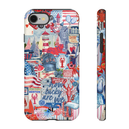 Red, White & Blue iPhone Case