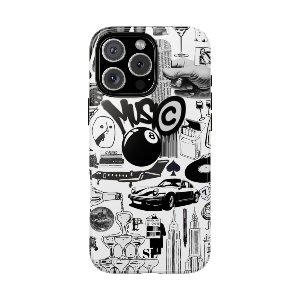 Black and White iPhone Case