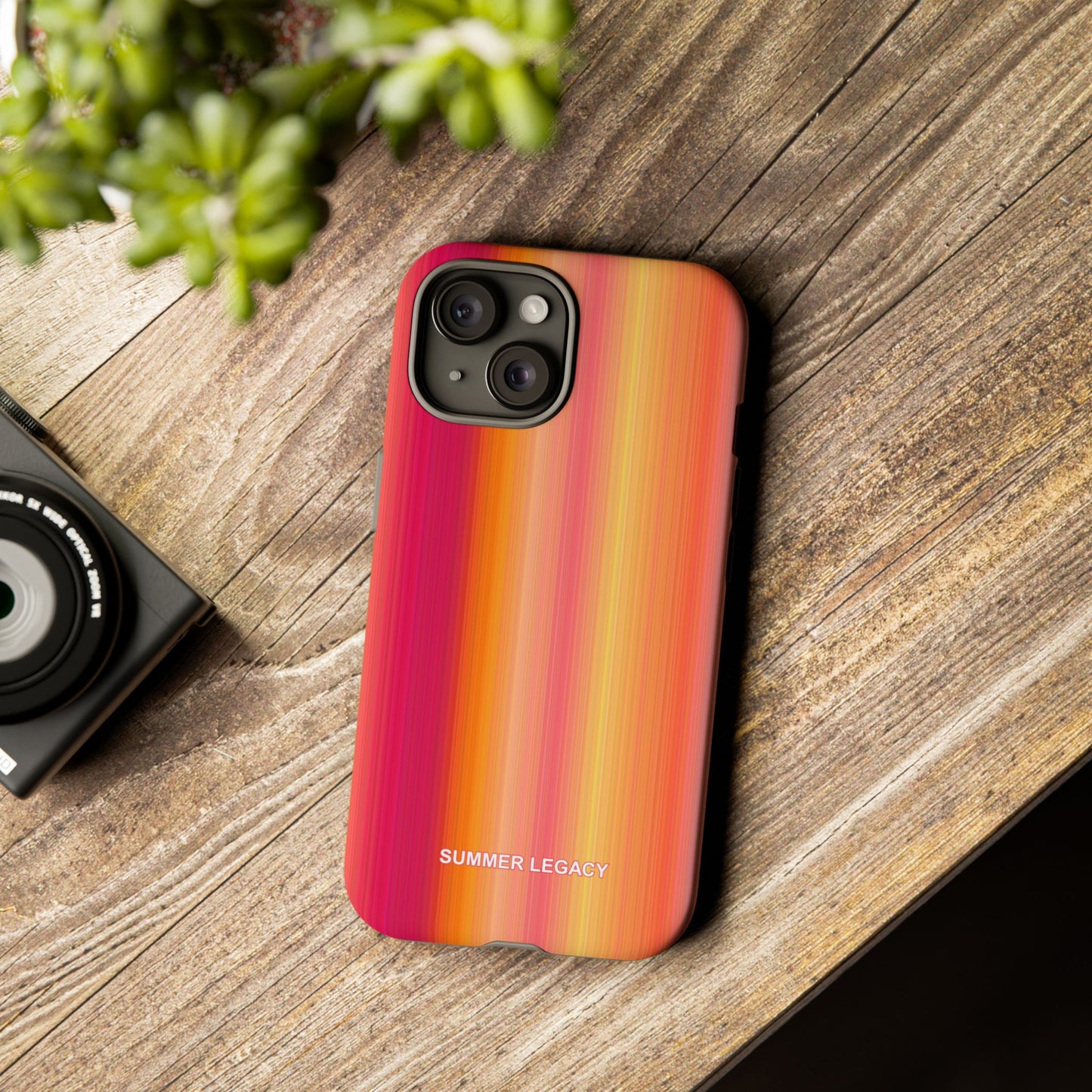 Amber Glow Ombre Stripe iPhone Case