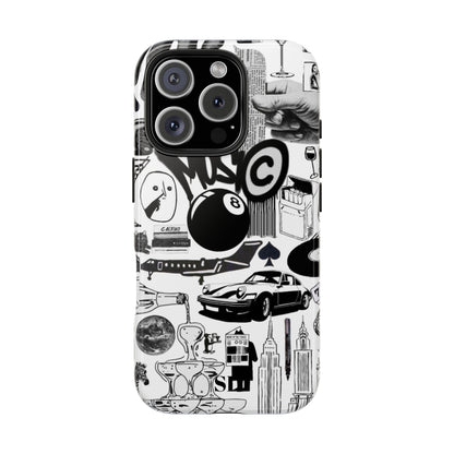 Black and White Collage iPhone Case