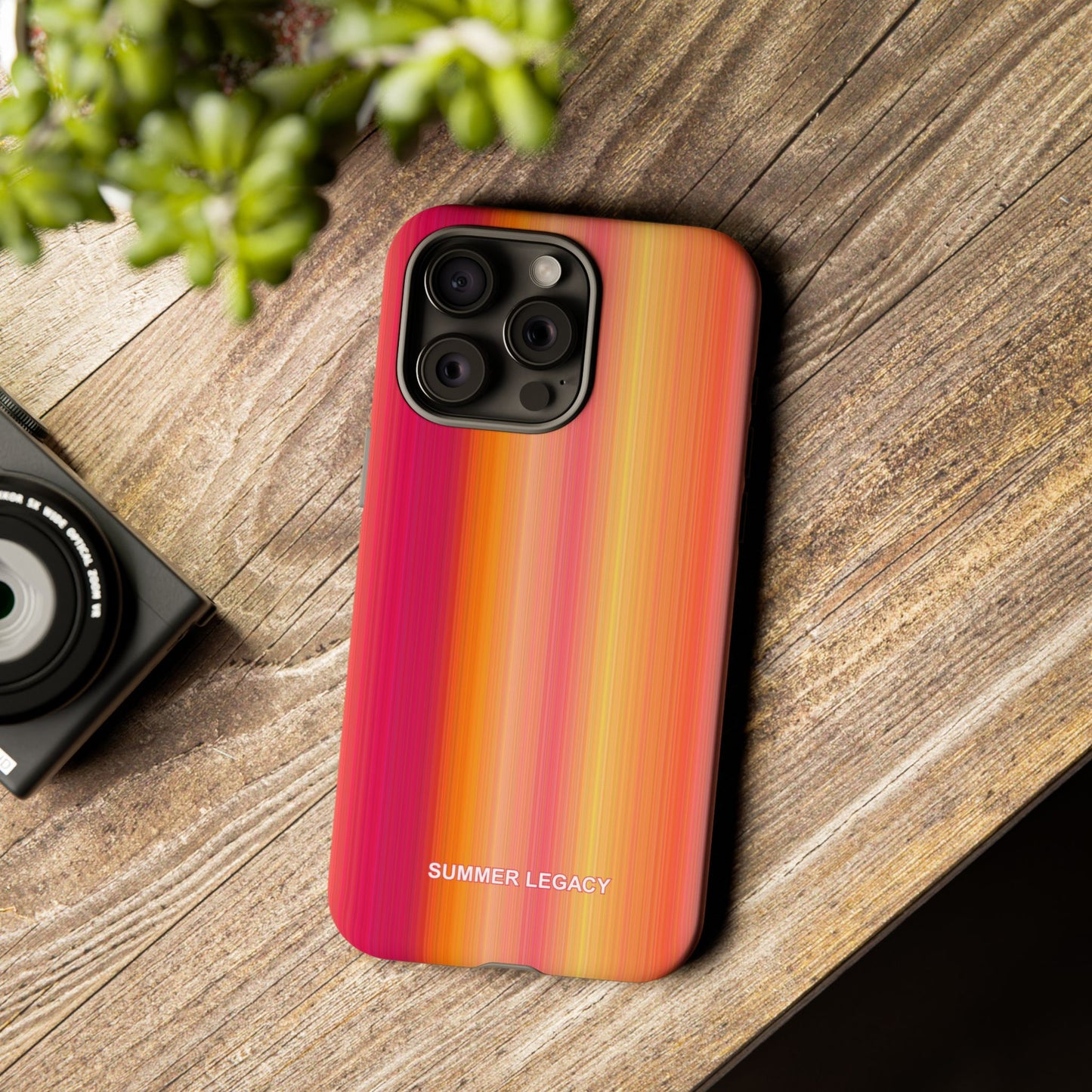 Amber Glow Ombre Stripe iPhone Case