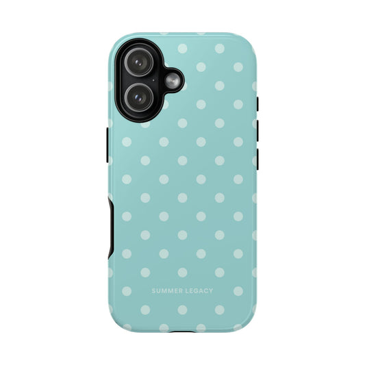 Teal Polka Dot iPhone Case