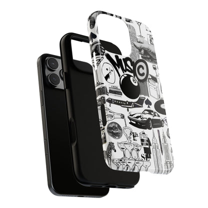 Black and White iPhone Case