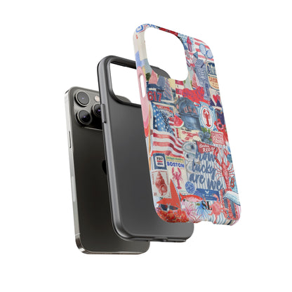 Red, White & Blue iPhone Case