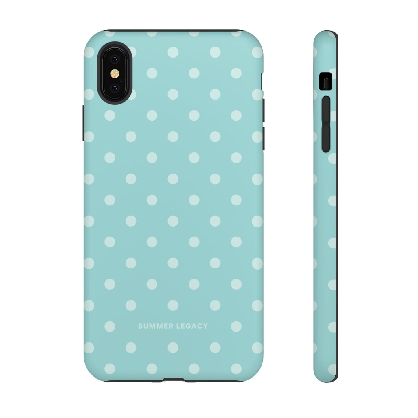 Teal Polka Dot iPhone Case