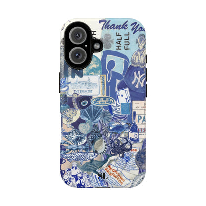 Blue Collage iPhone Case
