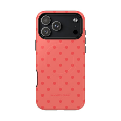 Coral Polka Dot MagSafe Case