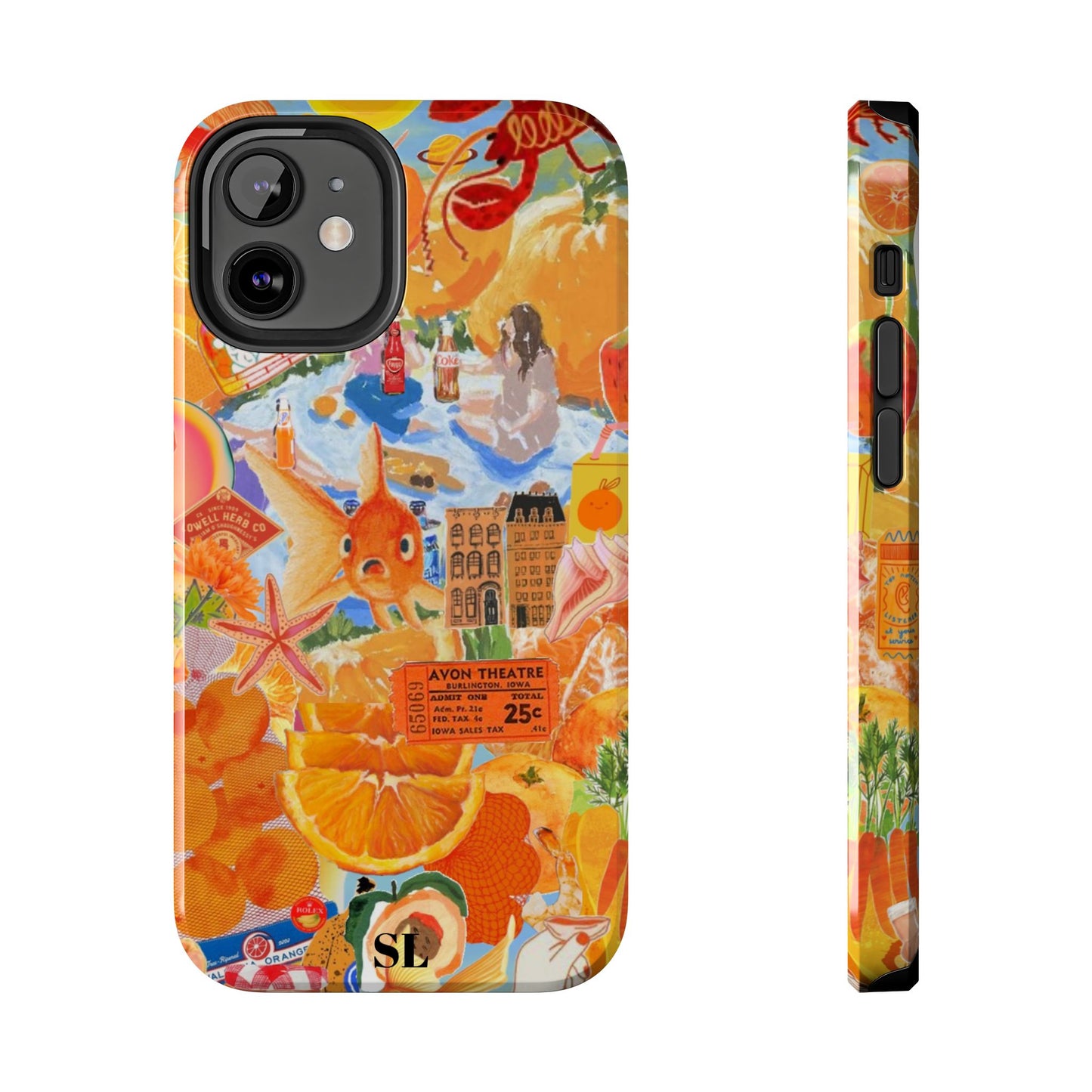 Orange Goldfish Collage iPhone Case