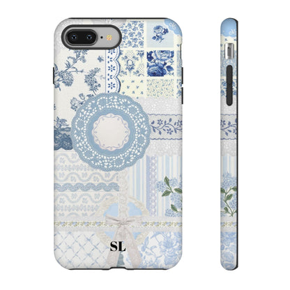 Blue Meadow Patchwork iPhone Case