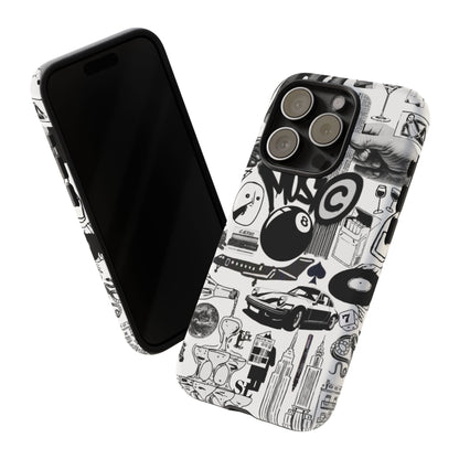 Black and White iPhone Case