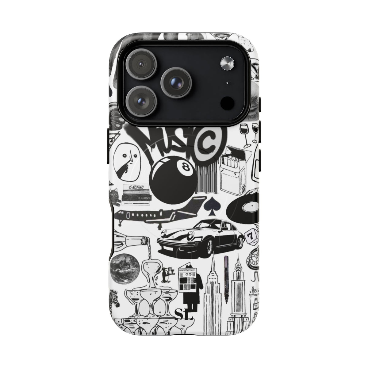 Black and White MagSafe Case