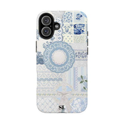 Blue Meadow Patchwork iPhone Case