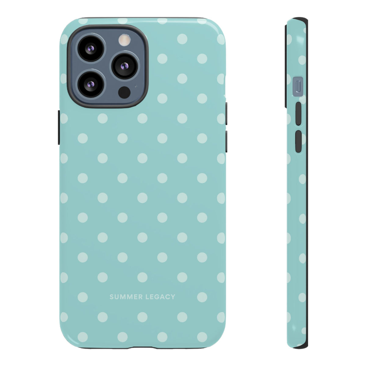 Teal Polka Dot iPhone Case