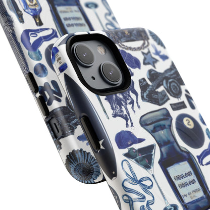 Navy Blue Collage MagSafe Case