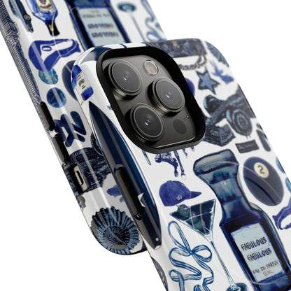 Navy Blue Collage MagSafe Case