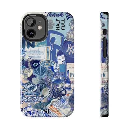 Blue Collage iPhone Case